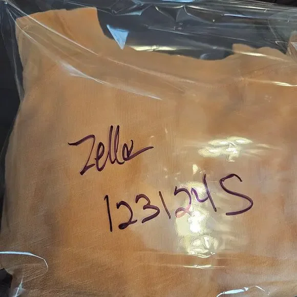 NWOT Zella Pale Orange Long Sleeve Cotton T Shirt Sz Small Flawed - Picture 11 of 11